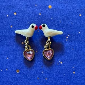 Betsy Johnson love bird earrings